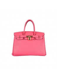 Imitation Hermes Birkin 30CM Tote Bags Pink Clemence Leather Gold Tl1640Za30