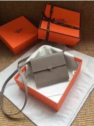 Imitation Hermes Clutch Epsom calfskin H0589 grey Tl753Tm92