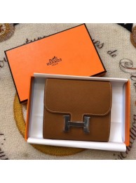 Imitation Hermes Constance Wallets espom leather H2297 brown Wallets Tl2040Nj42