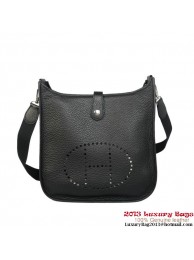 Imitation Hermes Evelyn Bag Original Calf Leather H1608 Black Tl1862Oz49