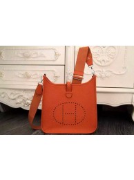 Imitation Hermes Evelyne 28cm Messenger Bag Original Leather H1188 Orange Tl1310Nj42