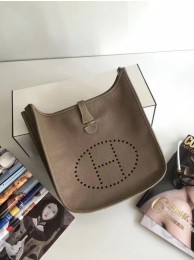 Imitation Hermes Evelyne 30cm Messenger Bag E3301 Grey Tl914lH78