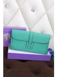 Imitation Hermes Jige Clutch Bag Calfskin Leather H258 Green Tl1488Xr29