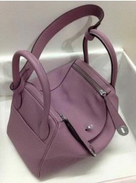 Imitation Hermes Lindy 30CM Original Leather Shoulder Bag HLD30 Light Purple Tl1242SU58