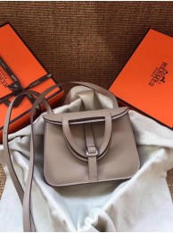 Imitation Hermes Original Halzan mini bag H069523 grey Tl724ye39