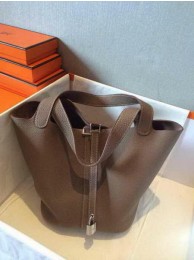 Imitation Hermes Picotin Lock 22cm Bags Litchi Leather HPT22 Grey Tl1231sJ18