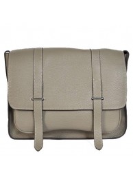 Imitation Hermes Steve 32CM Mens Bag Clemence Grey Tl1972SU58