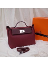 Imitation High Quality Hermes Kelly togo Leather Tote Bag H2424 Burgundy Tl583HH94