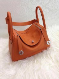 Knockoff AAAAA Hermes Lindy 30CM Original Leather Shoulder Bag HLD30 Orange Tl1254Jc39