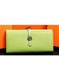 Knockoff Hermes Dogon Original Leather Wallet H509 Light Green Tl2076NL80