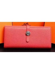 Knockoff Hermes Dogon Original Leather Wallet H509 Light Red Tl2074tp21