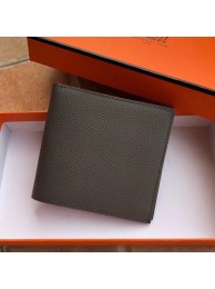 Knockoff Hermes espom leather Wallet H2296 dark grey Tl2053JF45