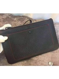 Knockoff Hermes Grainy Leather Clutch H88016 Black Tl1034vf92