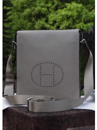 Knockoff Hermes Messenger Bag Original Calf Leather H80014 Grey Tl1296Ez66