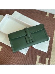 Knockoff Hermes Original Espom Leather Clutch 37088 blackish green Tl235Bt18