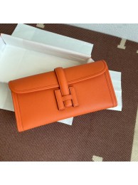 Knockoff Hermes Original Espom Leather Clutch 37088 orange Tl228JF45