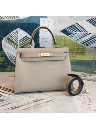 Knockoff Hermes original Kelly Epsom Leather KL32 Beige Tl614tp21