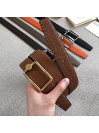 Knockoff Hermes Quizz belt buckle & Reversible leather strap 32 mm H0739 brown Tl3475Lg61