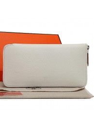 Knockoff Hermes Zipper Wallet Original Leather A309 White Tl2259eF76