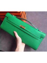 Knockoff High Quality Hermes Kelly 31cm Clutch Epsom Leather KL31 Green Tl1082Lg12