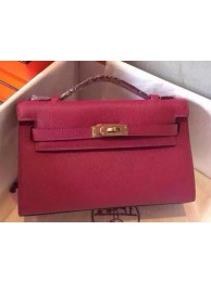 Luxury Hermes MINI Kelly 22cm Tote Bag Calfskin Leather K22 Peach Tl1037QT69