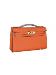 Luxury Hermes MINI Kelly 22cm Tote Bag Calfskin Leather Orange Tl1539Lv15
