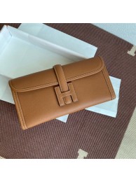 Luxury Hermes Original Espom Leather Clutch 37088 brown Tl224kp43
