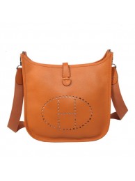 Replica Cheap Hermes Evelyne Messenger Bag H1608 Orange Tl1731QC68