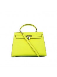 Replica Fashion Hot Style Hermes Kelly 32cm Bags Yellow Calf Leather Gold Tl1933HM85
