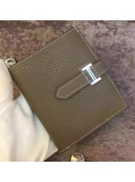 Replica Hermes Bi-Fold Wallet Togo Leather H512 Grey Tl2071hD86