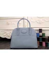 Replica Hermes Bolide 31CM Original Leather Tote Bag SkyBlue Tl1260CQ60