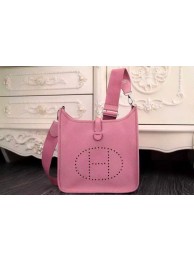 Replica Hermes Evelyne 28cm Original calf leather Messenger Bag H1188 Pink Tl1299Yn66