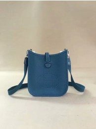 Replica Hermes Evelyne original togo leather mini Shoulder Bag H15698 blue Tl454UD97