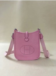 Replica Hermes Evelyne original togo leather mini Shoulder Bag H15698 pink Tl455iu55