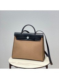 Replica Hermes Herbag 31CM Original Canvas Leather & Calfskin 48887 Cream&black Tl110Fi42