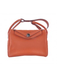 Replica Hermes Lindy 30CM Grainy Leather Shoulder Bag H6207 Orange Tl1558TN94