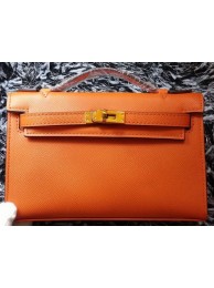 Replica Hermes MINI Kelly 22cm Tote Bag Calf Leather K011 Orange Tl1185iu55