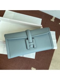 Replica Hermes Original Espom Leather Clutch 37088 light blue Tl246hD86