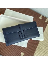 Replica Hermes Original Espom Leather Clutch 37088 Sapphire blue Tl247BB13