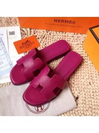 Replica Hermes Slipper Calfskin Leather HO0476 Rose Tl3402AP18
