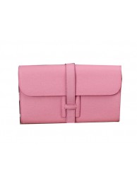 Replica Top Hermes Jige Clutch Bag Calfskin Leather H8057 Pink Tl1460ll80