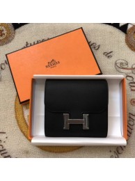 Top Hermes Constance Wallets espom leather H2297 black Tl2047lE56